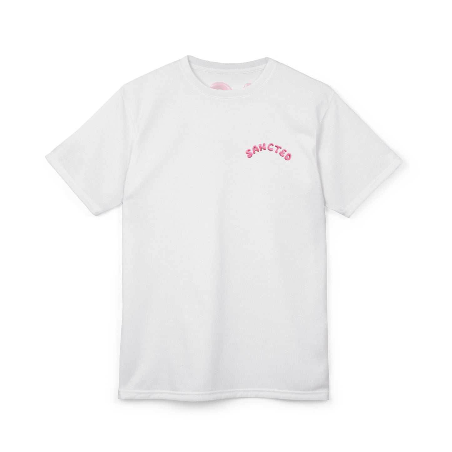 'SANCTED' Cut & Sew Tee - Trendy Unisex White Shirt