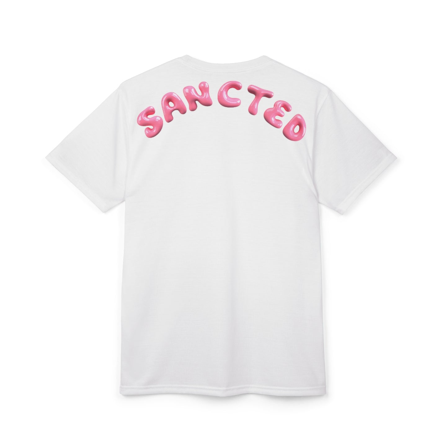 'SANCTED' Cut & Sew Tee - Trendy Unisex White Shirt