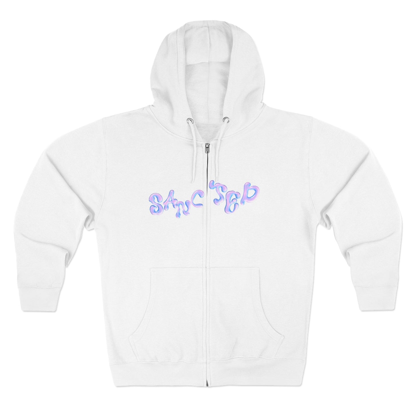 'SANCTED' Zip Hoodie - Unisex Chill Vibes