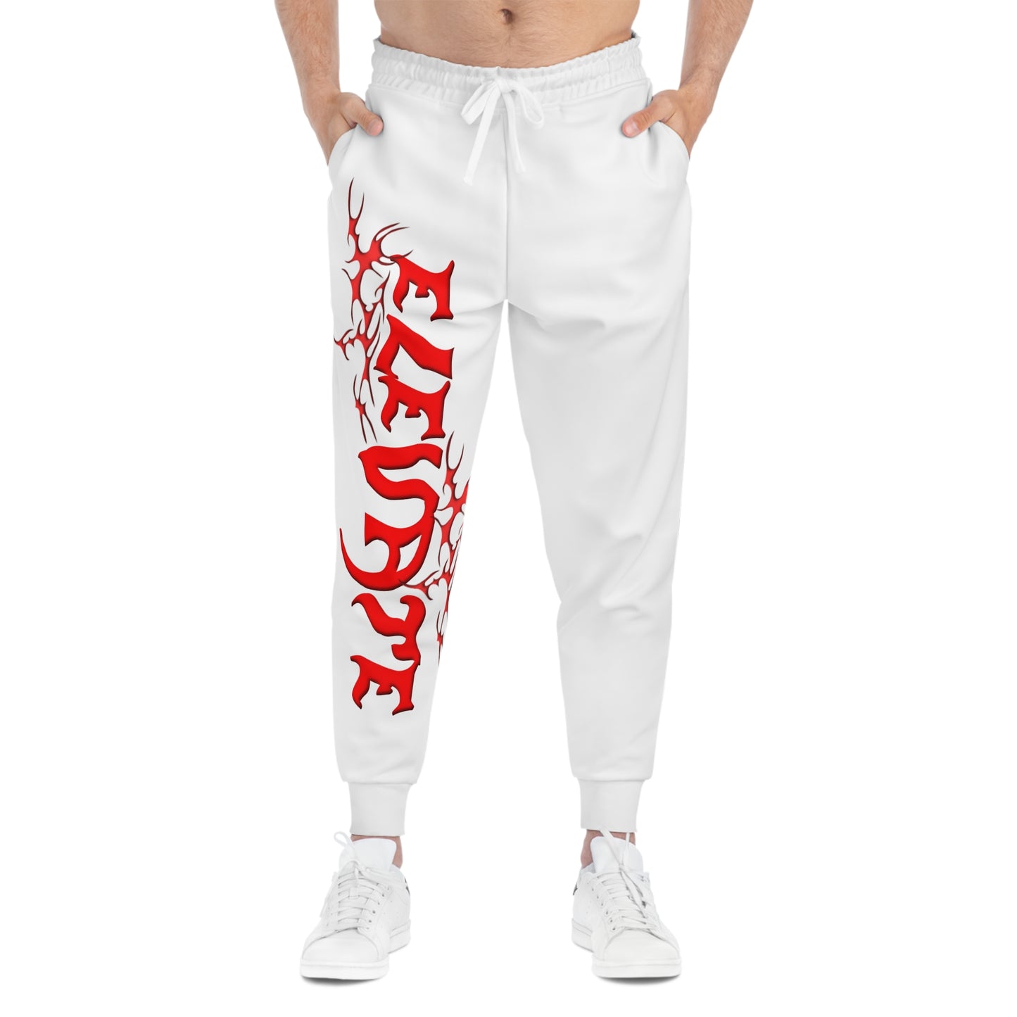 'ELEVATE' Athletic Joggers - Stylish White Sweatpants