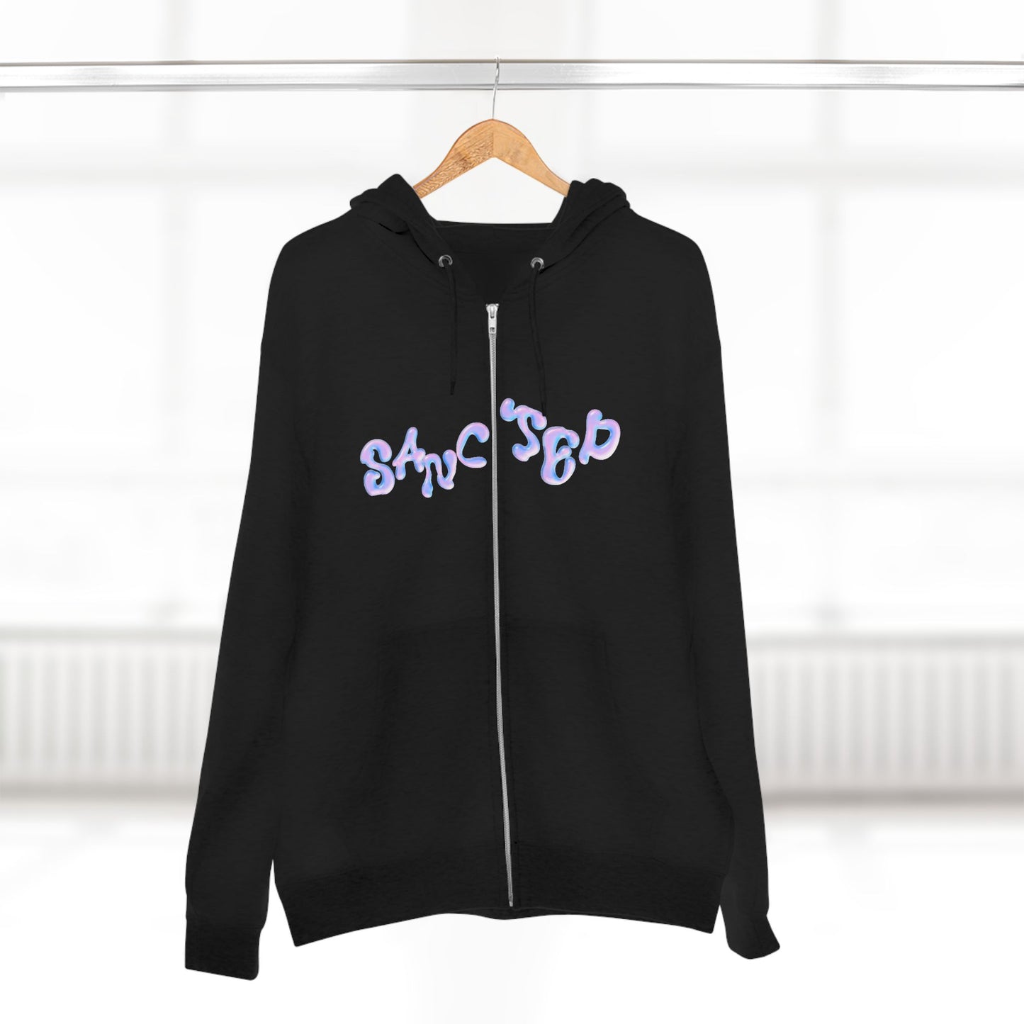 'SANCTED' Zip Hoodie - Unisex Chill Vibes